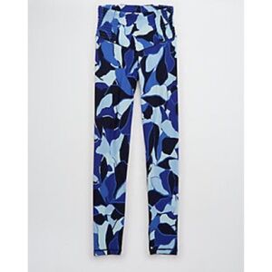 aerie Blue and White Camouflage Leggings